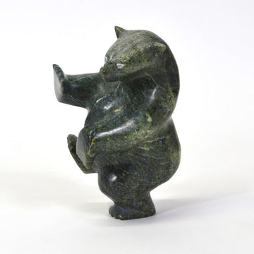 Dancing Polar Bear - Stone Sculpture