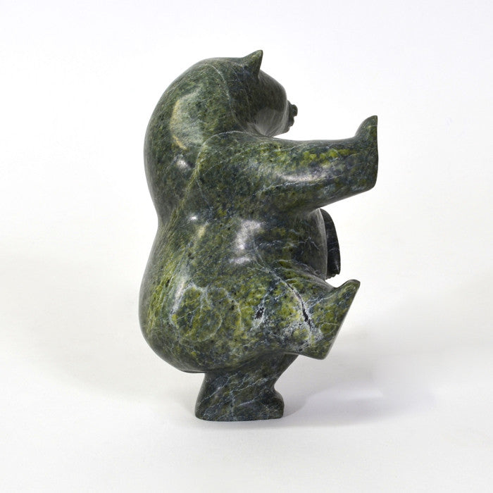 Dancing Polar Bear - Stone Sculpture