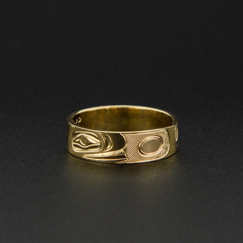 Two Killerwhales - 14k Gold Ring
