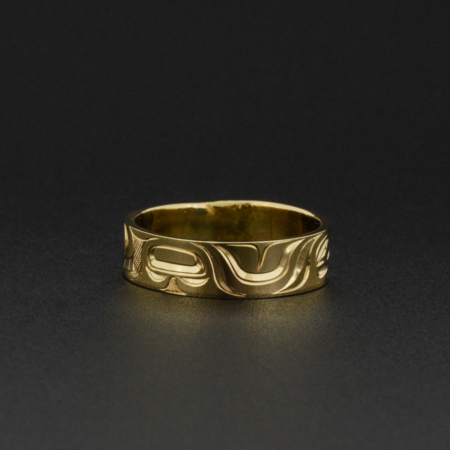 Two Killerwhales - 14k Gold Ring
