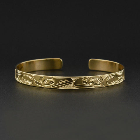 Raven and Eagle - 14k Gold Bracelet