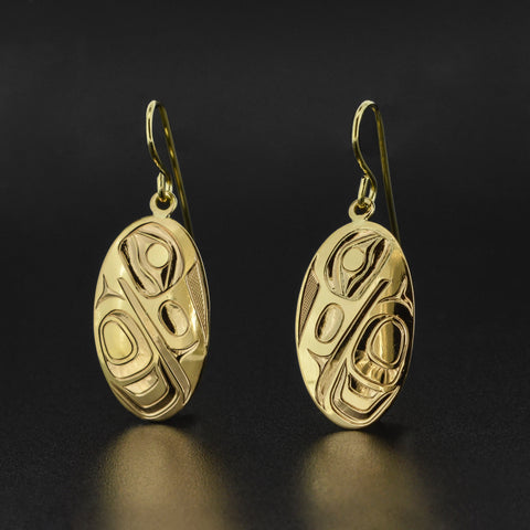 Raven - 14k Gold Earrings