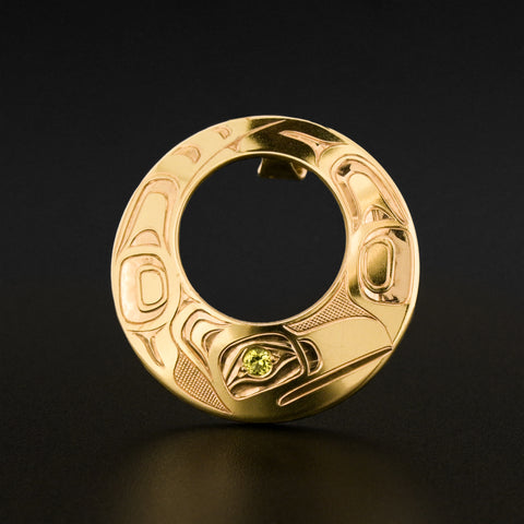 Raven - 14k Gold with Peridot