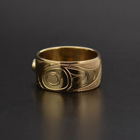 Hummingbird - 14k Gold Ring with Diamond