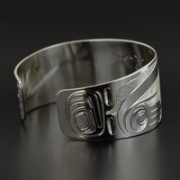 Killerwhale and Human - Silver Bracelet