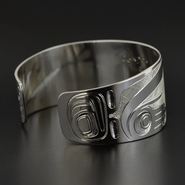 Killerwhale and Human - Silver Bracelet