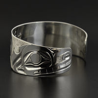 Killerwhale and Human - Silver Bracelet