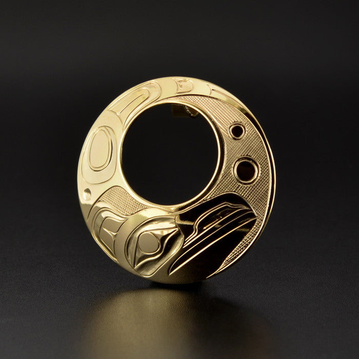 Raven - 14k Gold Pendant