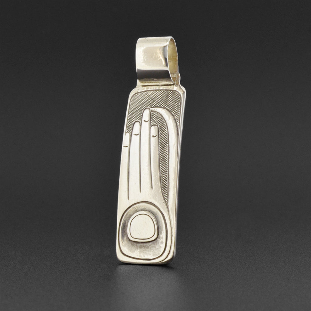 Human Hand - Silver Pendant