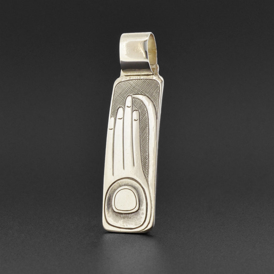 Human Hand - Silver Pendant