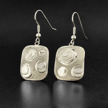 Salmon - Silver Earrings