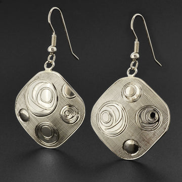 Salmon - Silver Earrings