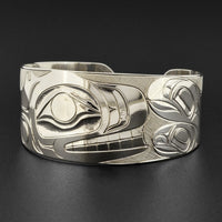 Killerwhale and Salmon - Silver Bracelet