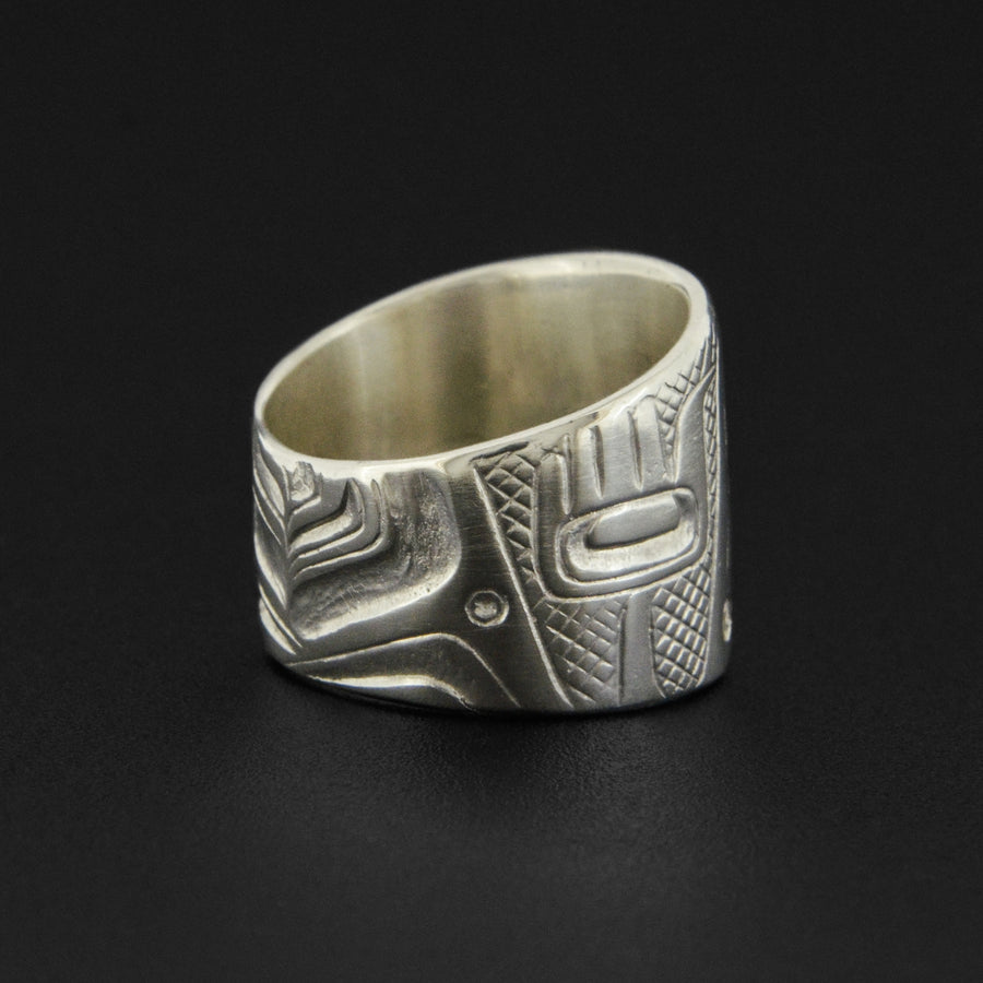 Human - Silver Ring with Diamond