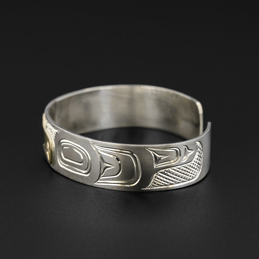 Eagle - Silver Bracelet with 14k Gold