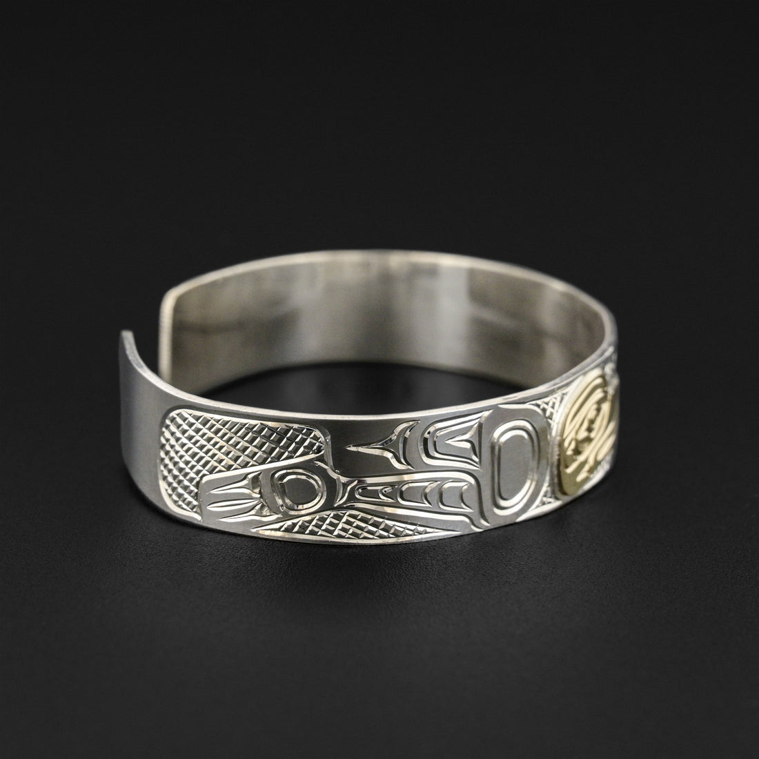 Hummingbird - Silver Bracelet with 14k Gold