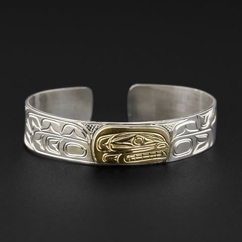 Killerwhale - Silver Bracelet with 14k Gold