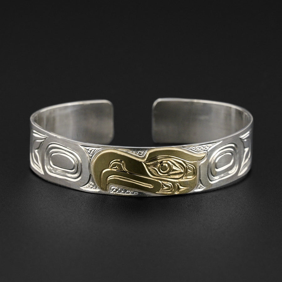 Thunderbird - Silver Bracelet with 14k Gold