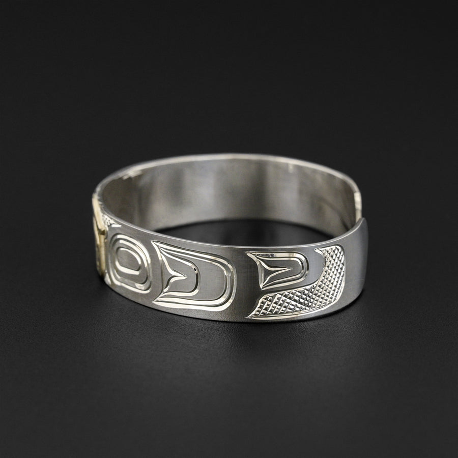 Thunderbird - Silver Bracelet with 14k Gold