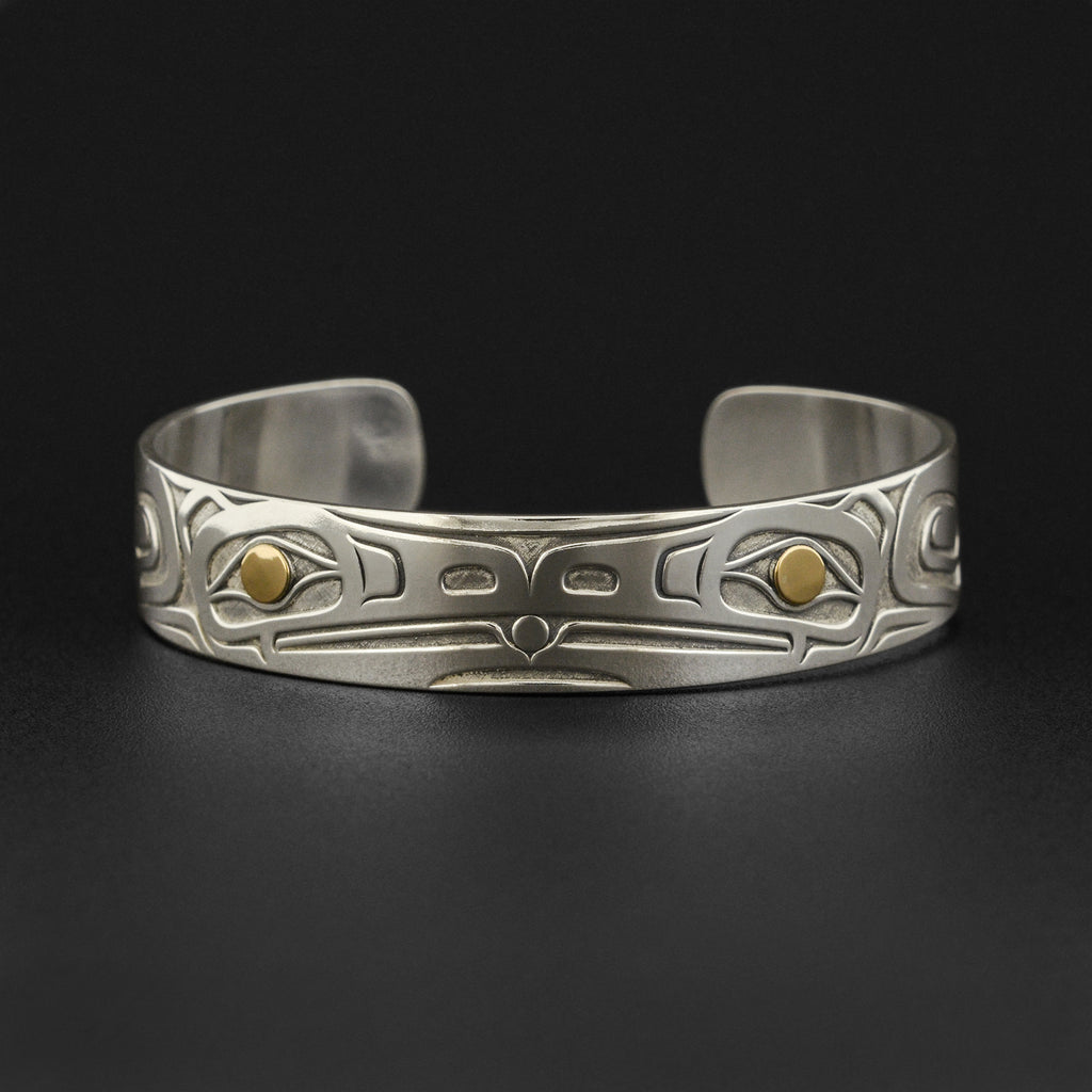 Raven - Silver Bracelet with 18k Gold