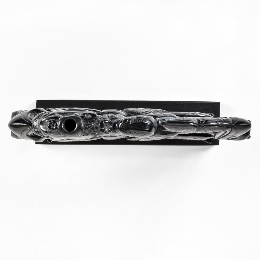 Raven and Eagle - Argillite Panel Pipe