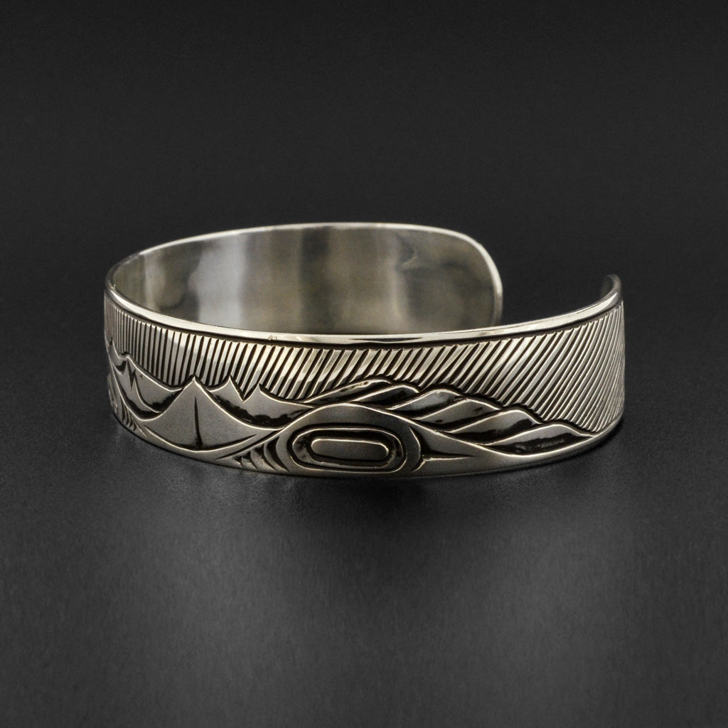 Eagle and Mountains - Silver Bracelet