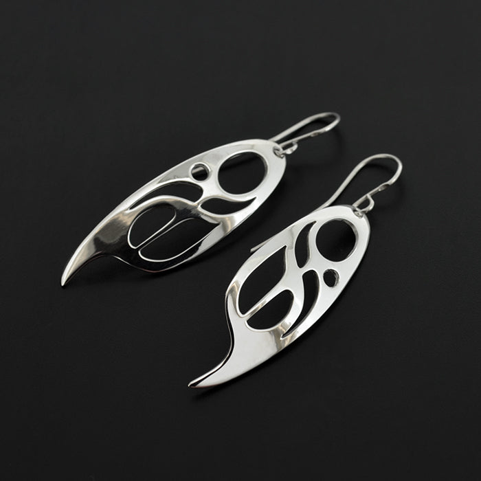 Eagle Feather - Silver Earrings