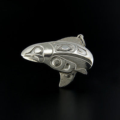 Salmon - Silver Pendant