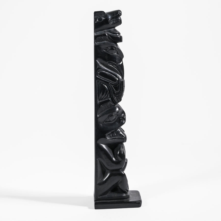 Bear, Raven, Beaver - Argillite Pole
