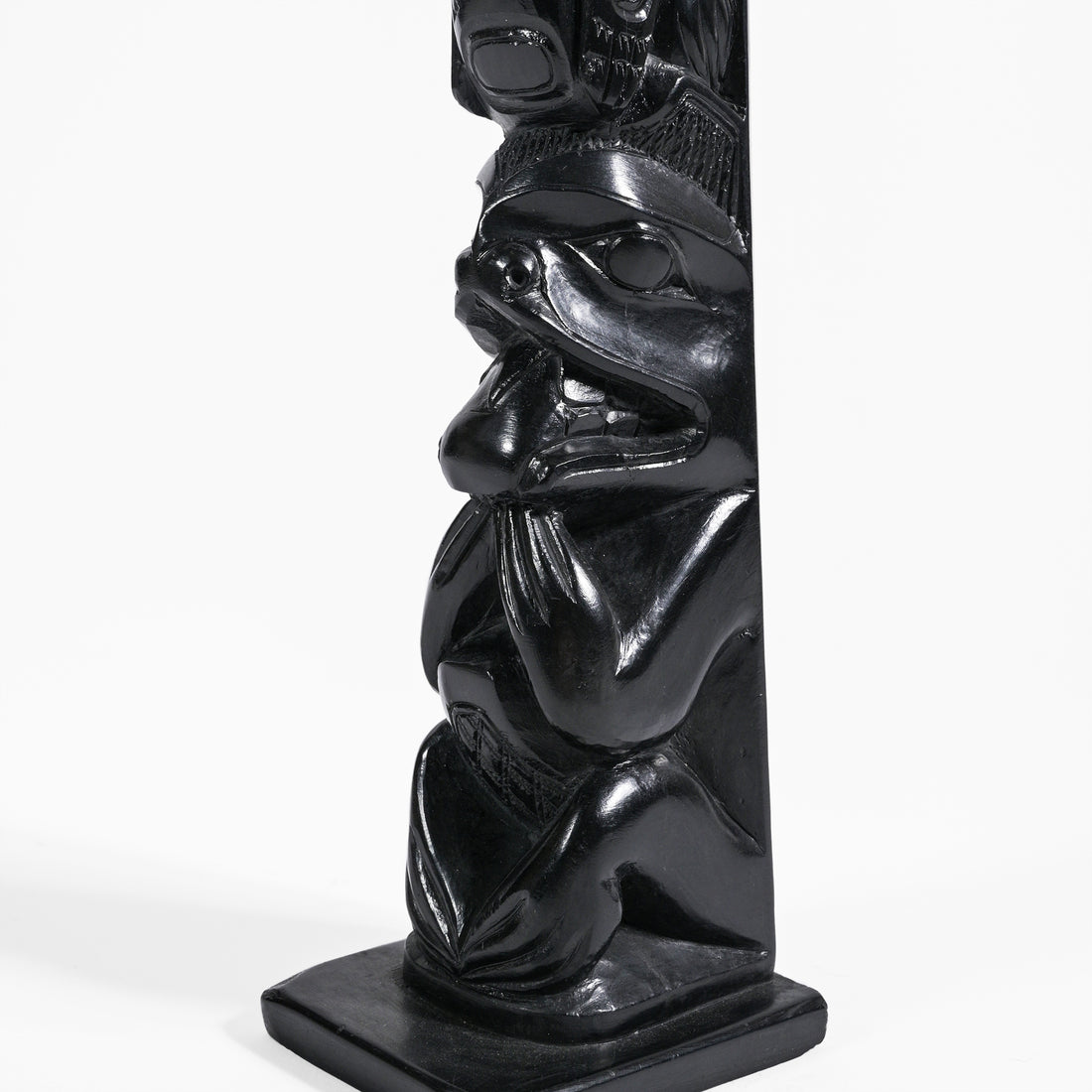 Bear, Raven, Beaver - Argillite Pole