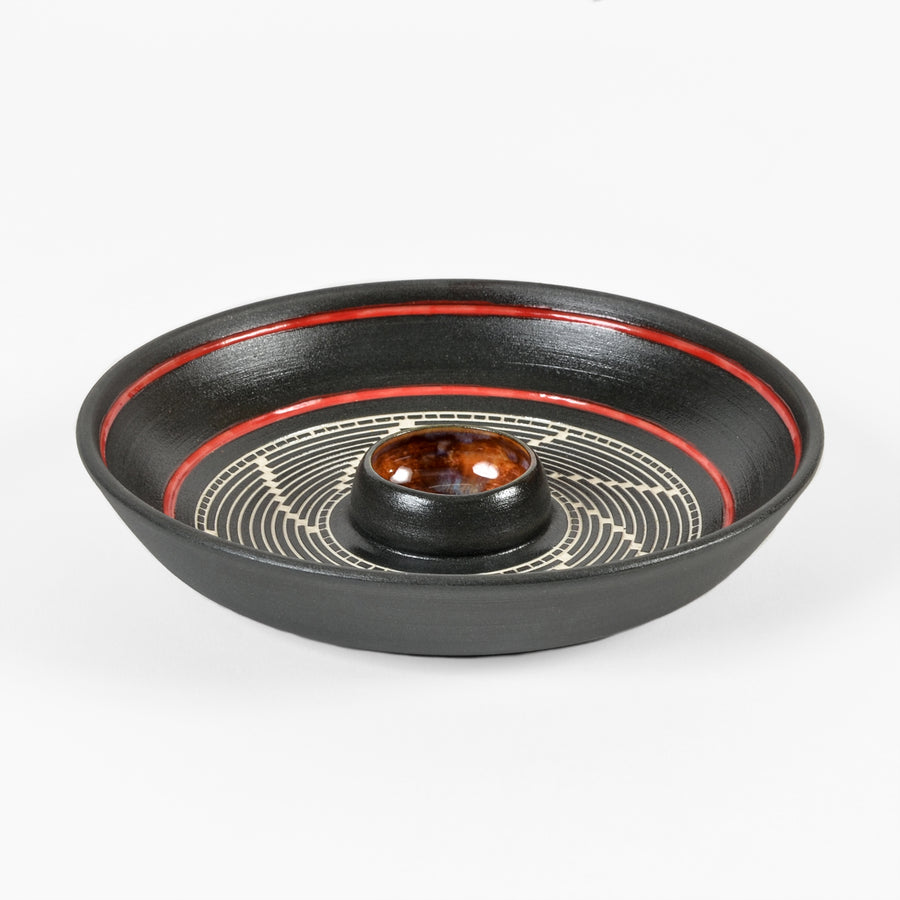 Weaving - Hand Carved Ceramic Smudge Bowl