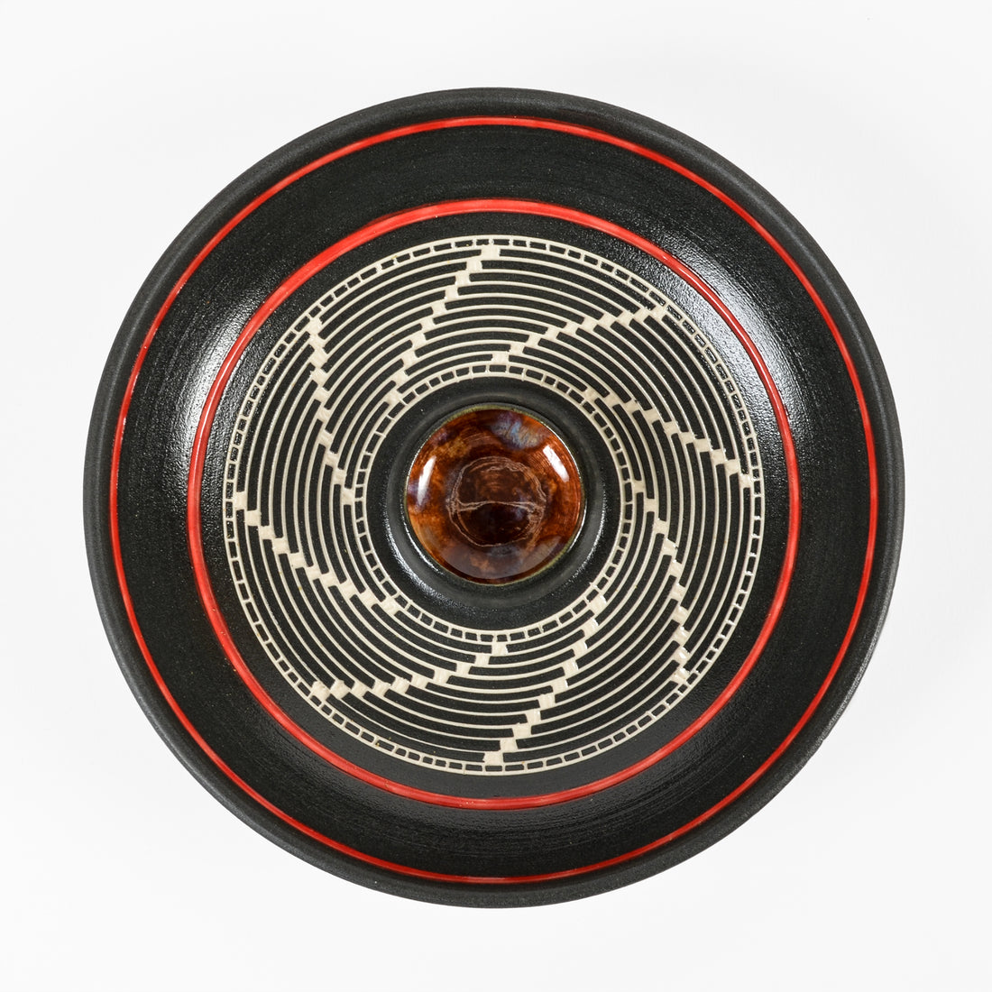 Weaving - Hand Carved Ceramic Smudge Bowl