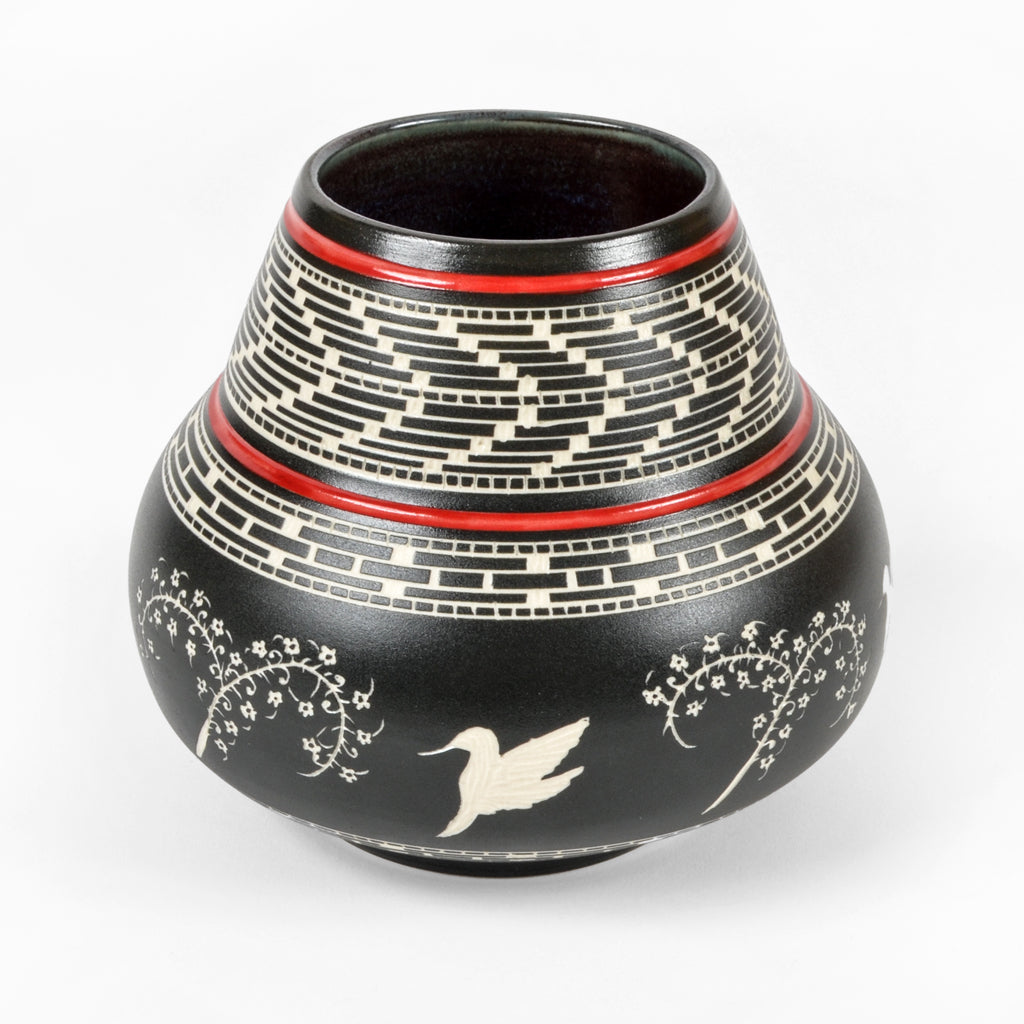 Hummingbird - Hand Carved Pottery