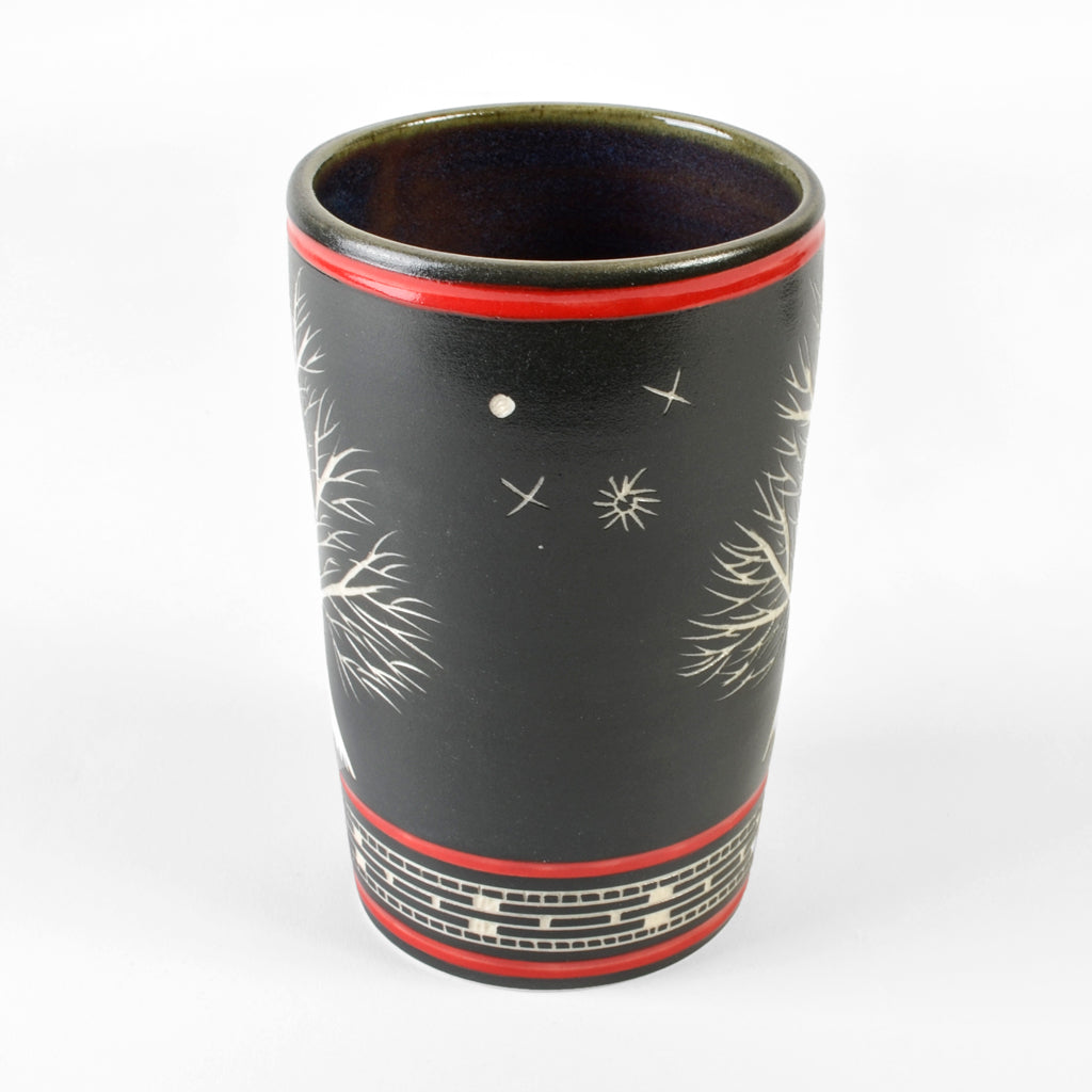 Tree of Life - Hand Carved Ceramic Vase