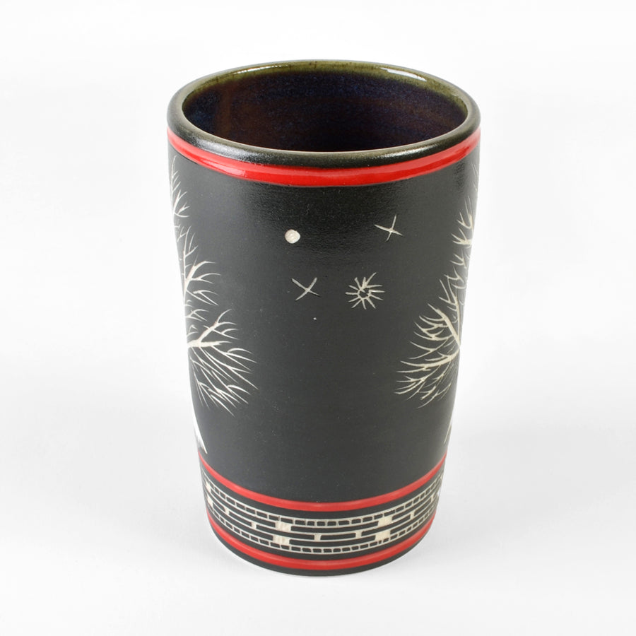 Tree of Life - Hand Carved Ceramic Vase