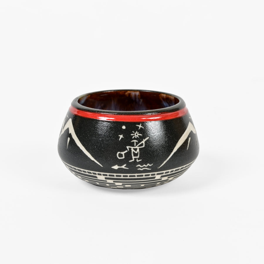 Mountains - Hand-Carved Ceramic Bowl
