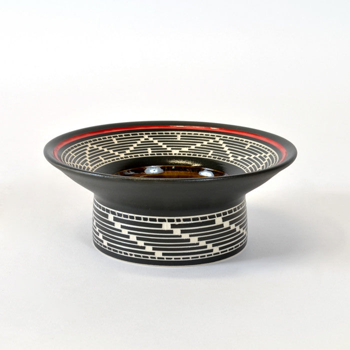 Weaving - Hand Carved Ceramic Smudge Bowl
