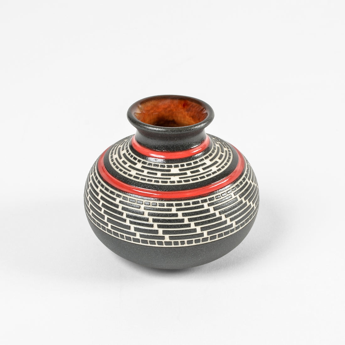 Weaving - Hand Carved Ceramic Vase