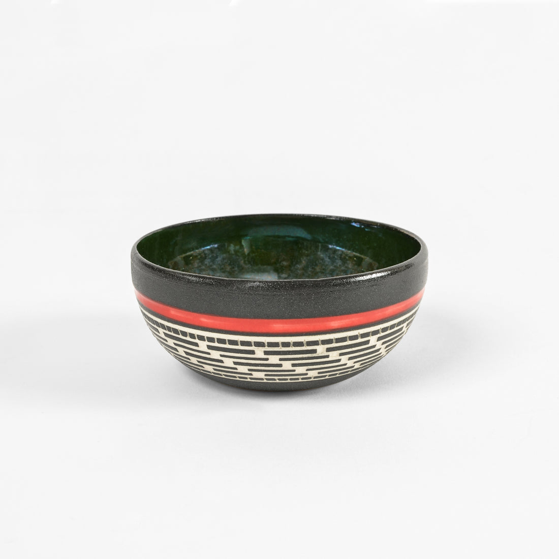 Weaving - Hand Carved Ceramic Bowl