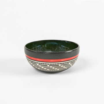 Weaving - Hand Carved Ceramic Bowl