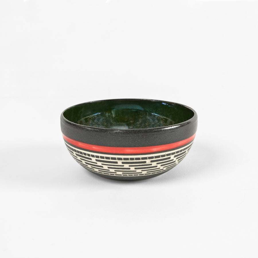 Weaving - Hand Carved Ceramic Bowl