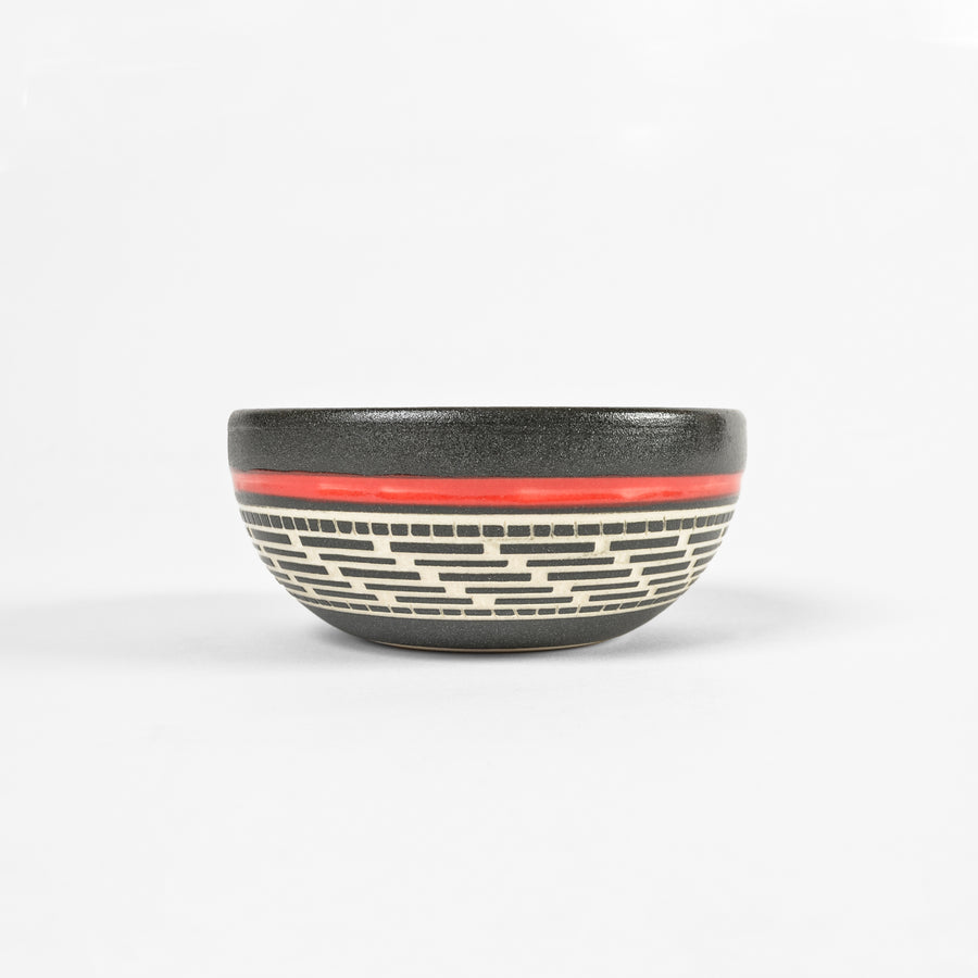 Weaving - Hand Carved Ceramic Bowl
