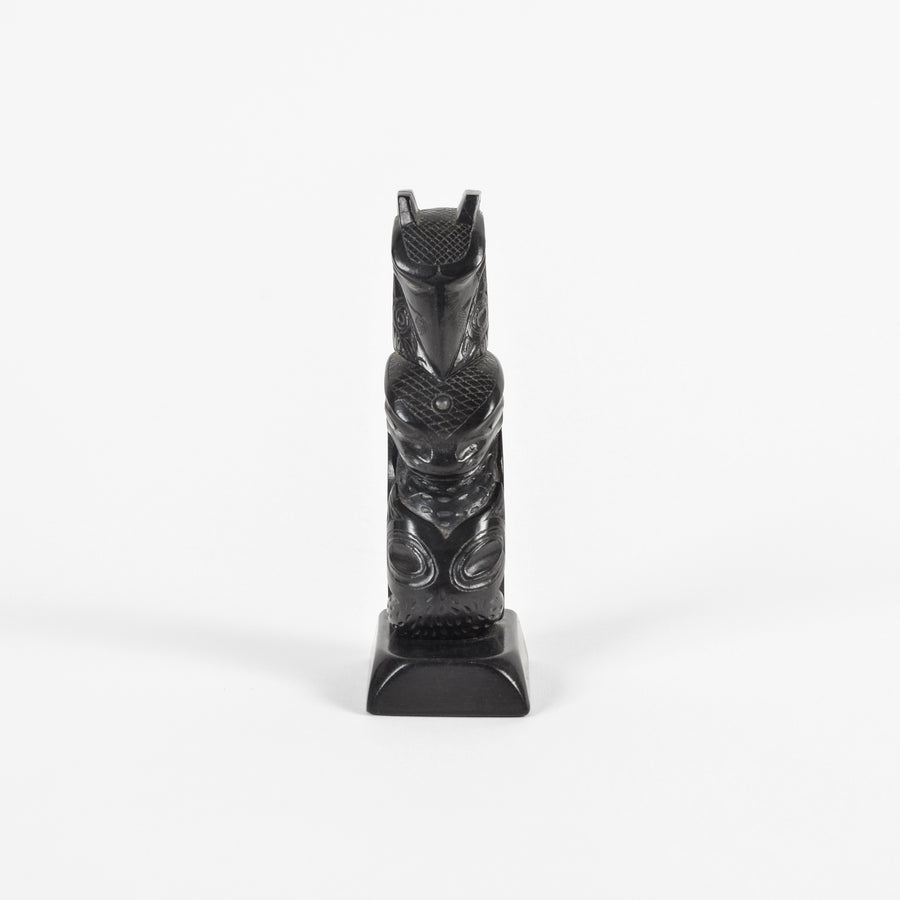 Raven and Whale - Argillite Pole