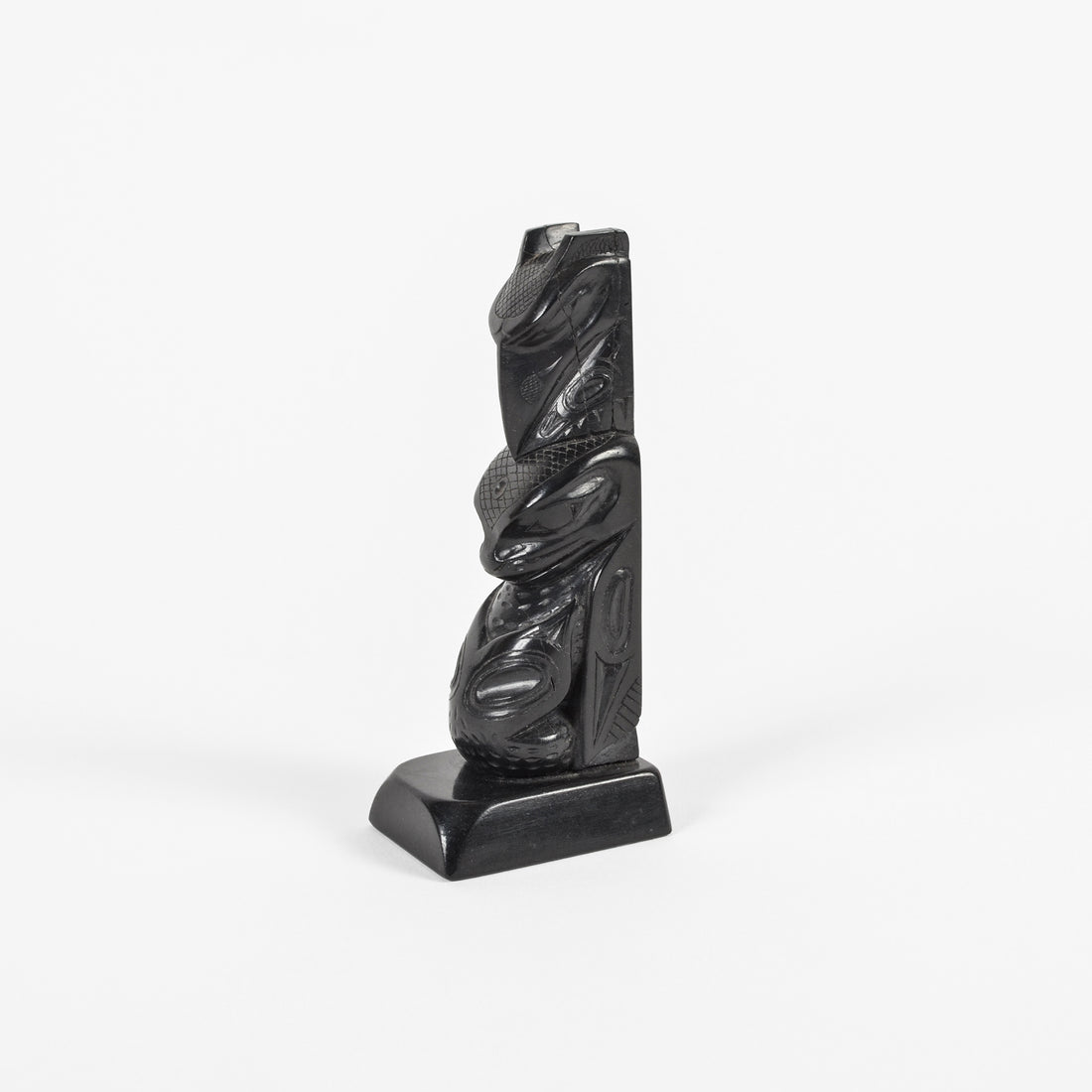 Raven and Whale - Argillite Pole