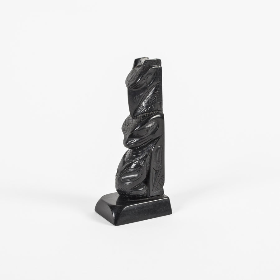 Raven and Whale - Argillite Pole