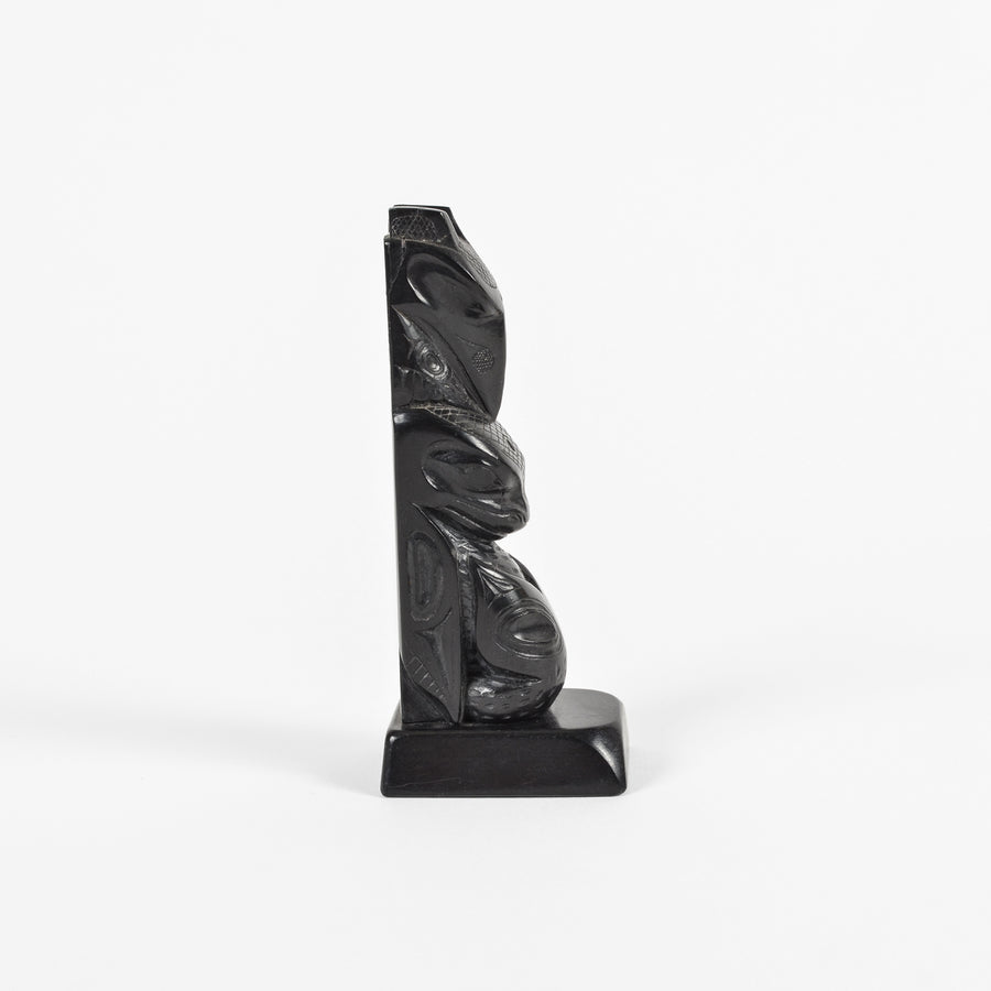 Raven and Whale - Argillite Pole