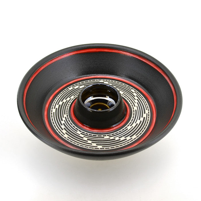 Weaving - Hand Carved Ceramic Smudge Bowl