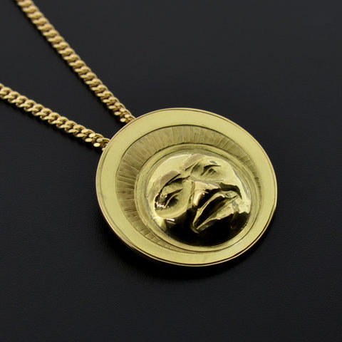 Moon - 14k Gold Pendant