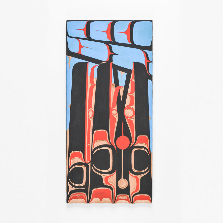 Ravens in Nest - Red Cedar Panel