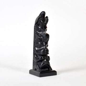 Eagle, Frog, Raven and Bear - Argillite Pole